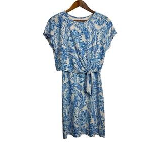 Lilly Pulitzer Inka Dress Resort White Aqua Lounge Layered cruise beach vacay